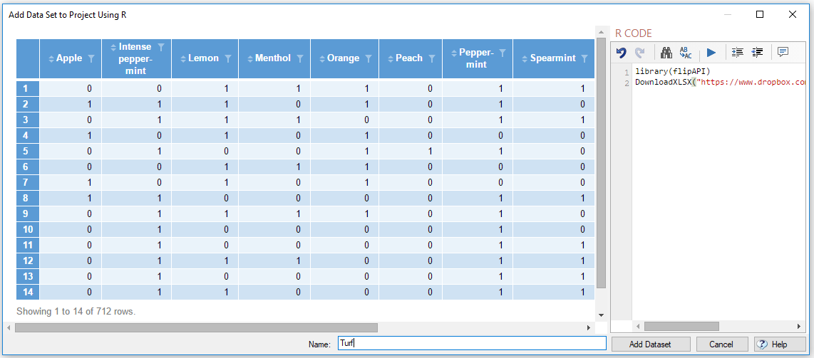 Importing data as an R object